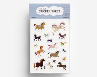 Kiss Cut Horses Sticker Sheet