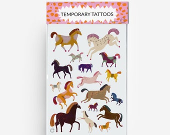 Horses Temporary Tattoos DIN A6