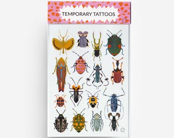 Tatouages temporaires insectes DIN A6