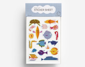 Kiss Cut Fish Sticker Sheet