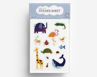 Kiss Cut Animals Sticker Sheet