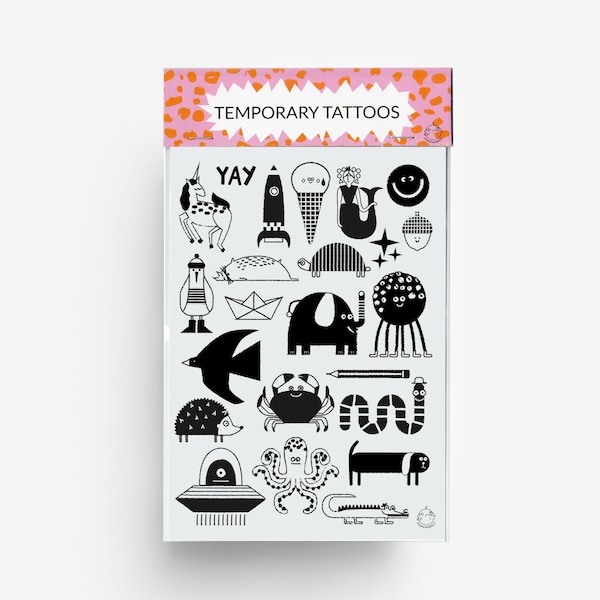 Characters Temporary Tattoos DIN A6