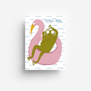 Chill Frog Postcard DIN A6
