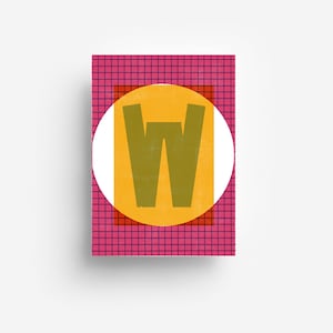 Cartolina postale con alfabeto "W" DIN A6
