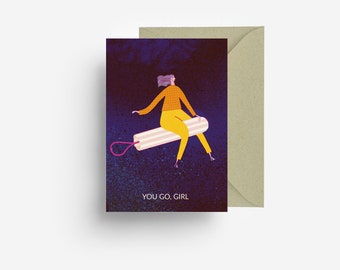 Go Girl Greeting Card