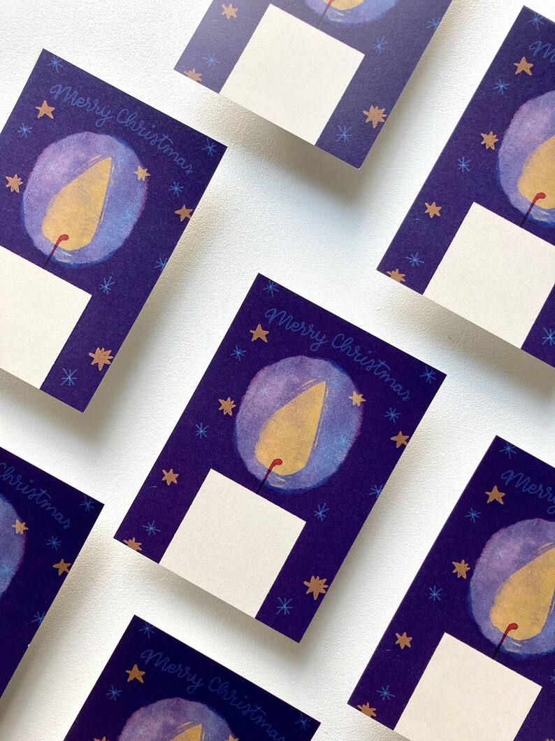 Cartolina natalizia con candele DIN A6 immagine 3