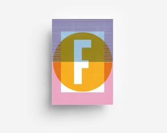 Alphabet Postcard "F" DIN A6