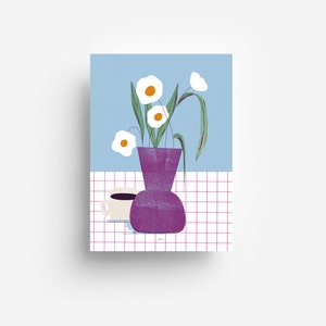 Carte postale Fleurs de café DIN A6