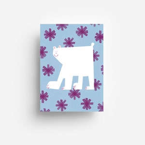 Cartolina dell'orso ghiacciato DIN A6