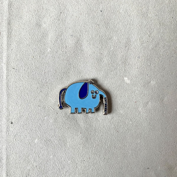 Enamel Pin Blue Elephant