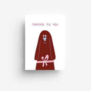 Cheers Dog Postcard DIN A6