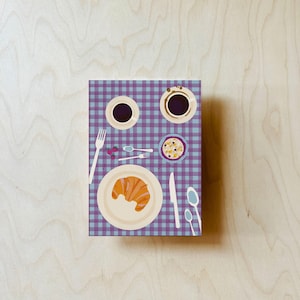 Carte postale de petit-déjeuner au café DIN A6 image 3