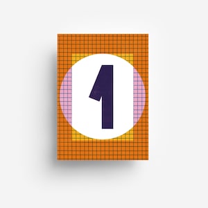 Nummerkaart "1" DIN A6