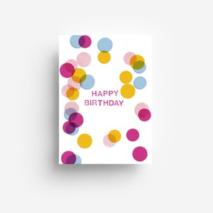 Cartolina di compleanno con coriandoli DIN A6 immagine 1