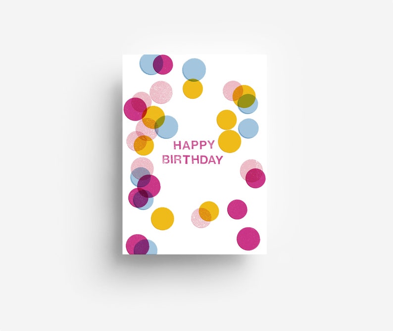 Cartolina di compleanno con coriandoli DIN A6 immagine 1
