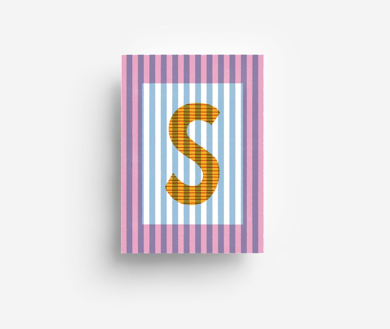 Carte postale alphabet "S" DIN A6 image 1