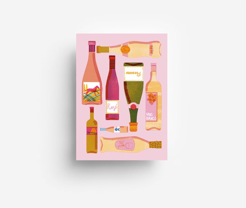 Cartolina del vino DIN A6 immagine 1