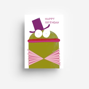 Birthday Frog Postcard DIN A6