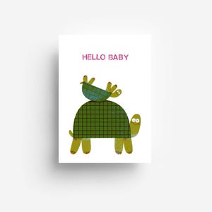 Carte postale Bébé Tortue DIN A6 image 1