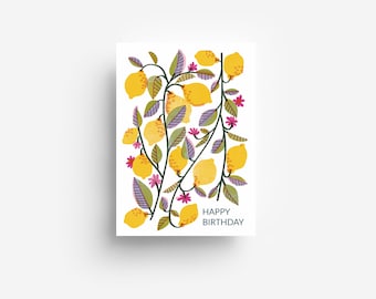 Birthday Lemons Postcard DIN A6