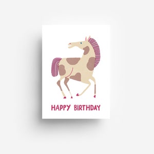 Carte postale anniversaire poney DIN A6 image 1