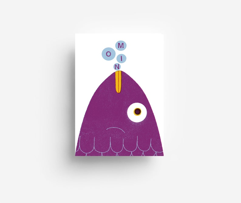 Carte postale Moin Fish DIN A6 image 1