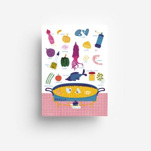 Cartolina paella DIN A6
