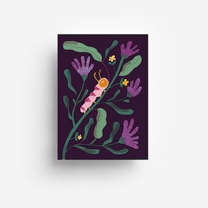 Caterpillar Postcard DIN A6