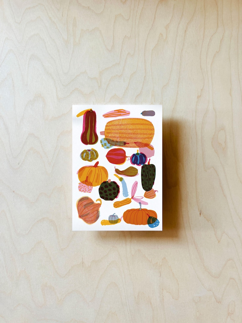 Carte postale citrouilles DIN A6 image 3