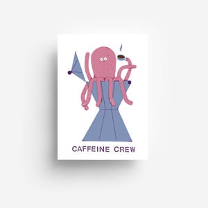 Caffeine Crew Postcard DIN A6