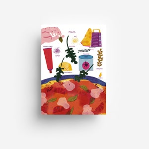 Pizza Postcard DIN A6