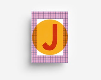 Carte postale alphabet "J" DIN A6