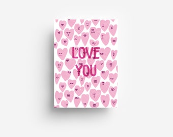 Love You Postcard DIN A6