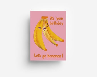 Bananas Postcard DIN A6