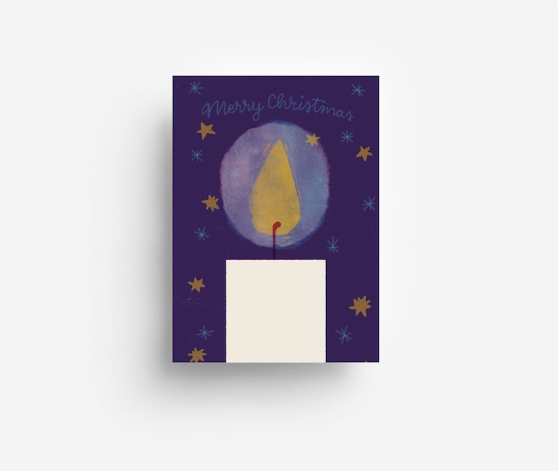 Cartolina natalizia con candele DIN A6 immagine 1