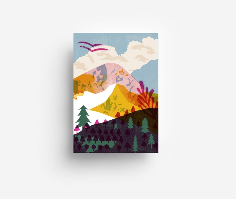 Carte postale Montagnes DIN A6 image 1