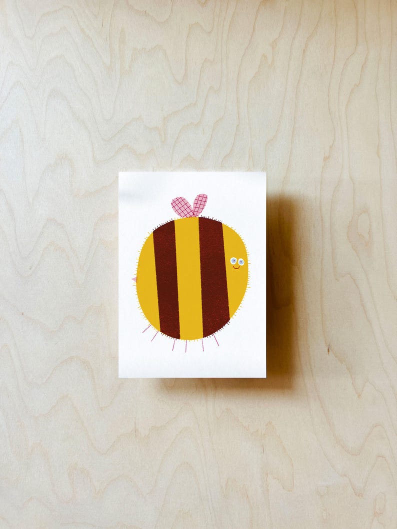 Carte postale abeille DIN A6 image 3
