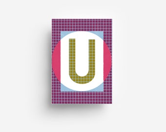 Alphabet Postcard "U" DIN A6