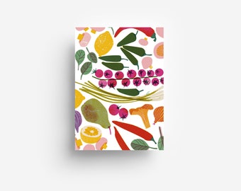 Veggies Postcard DIN A6