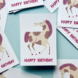 Carte postale anniversaire poney DIN A6 image 4