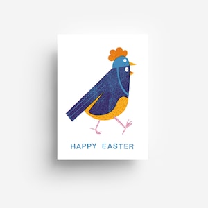 Cartolina con uccello pasquale DIN A6