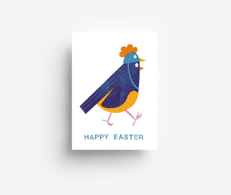 Carte postale oiseau de Pâques DIN A6 image 1