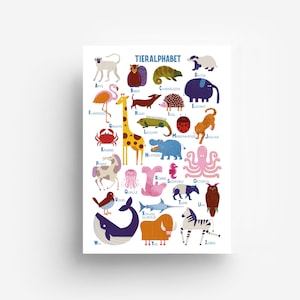 Animal Alphabet (German) Digital Print DIN A3