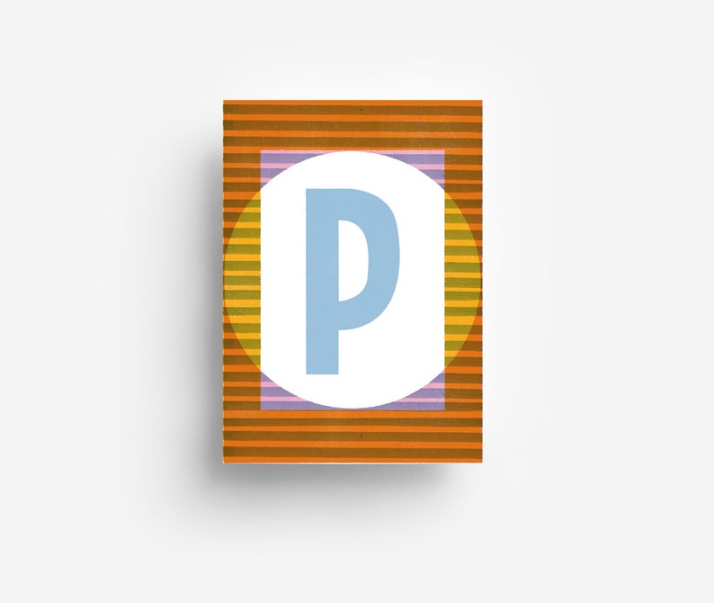 Carte postale alphabet "P" DIN A6 image 1