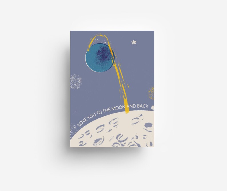 Carte postale Lune DIN A6 image 1