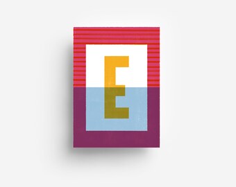 Carte postale alphabet "E" DIN A6