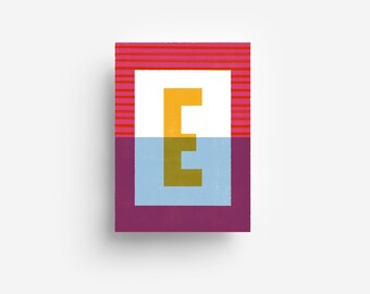 Alphabet Postcard "E" DIN A6