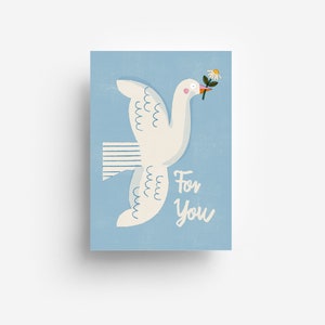 Carte postale colombe DIN A6
