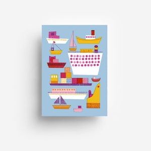 Navires Carte postale DIN A6