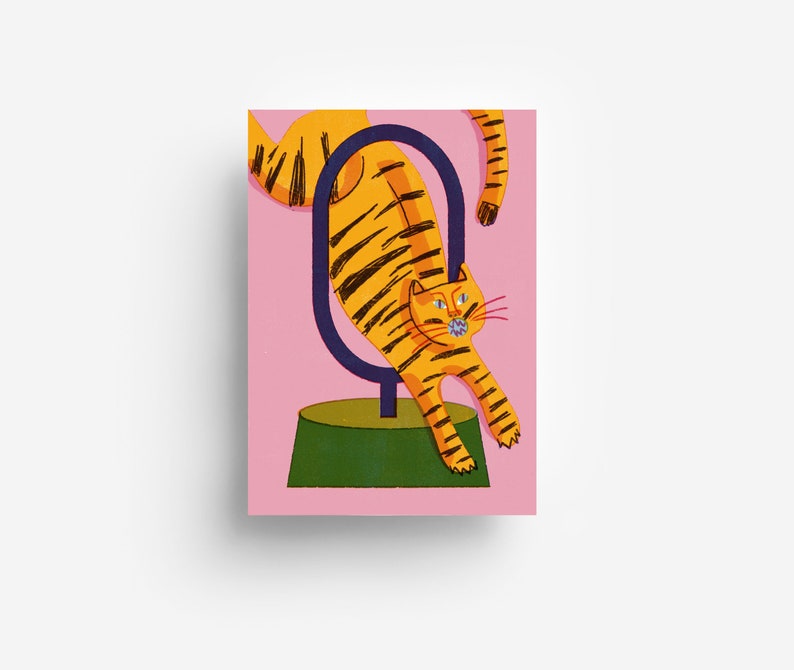 Cartolina Tigre DIN A6 immagine 1